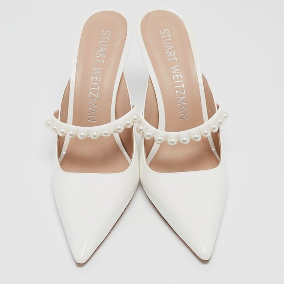 Stuart Weitzman Women's Goldie 100 Pointed Toe Embellished High Heel Pumps - Picture 3 of 4